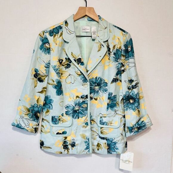 Emma James Floral Jacket   Sz 12   NWT - Picture 1 of 6